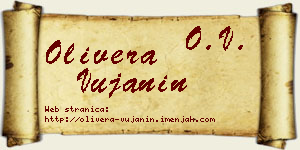 Olivera Vujanin vizit kartica